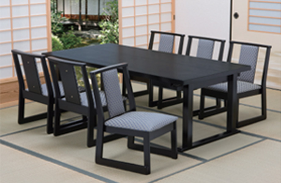 木製テーブル（高椅子用）DX畳ずり脚4本脚 茶木目 幕板付 1700265 ...
